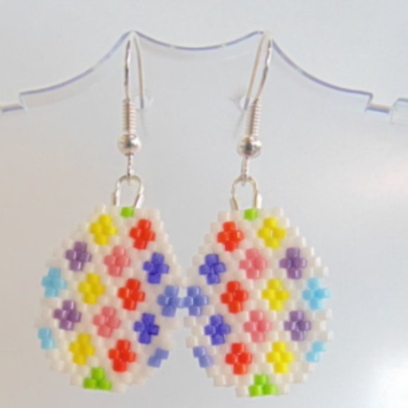 Easter Egg Earrings, Easter Earrings for Girls - Picture 3 of 3